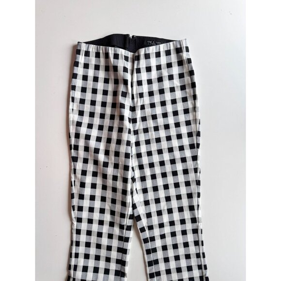 RAG & BONE Simone White Black Gingham Stretch Twill Skinny Trouser Pants, Size 2 - Picture 5 of 14